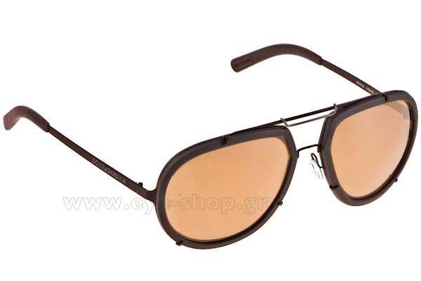 Sunglasses Dolce Gabbana 2132 11066G Rubber gold mirror