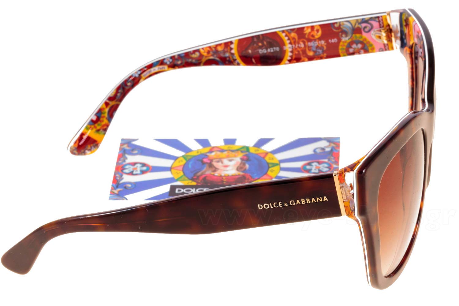 Dolce & Gabbana DG 4270 Sunglasses - Havana DOLCE GABBANA 4270 317813 55 | SUNGLASSES Women EyeShop main image 4
