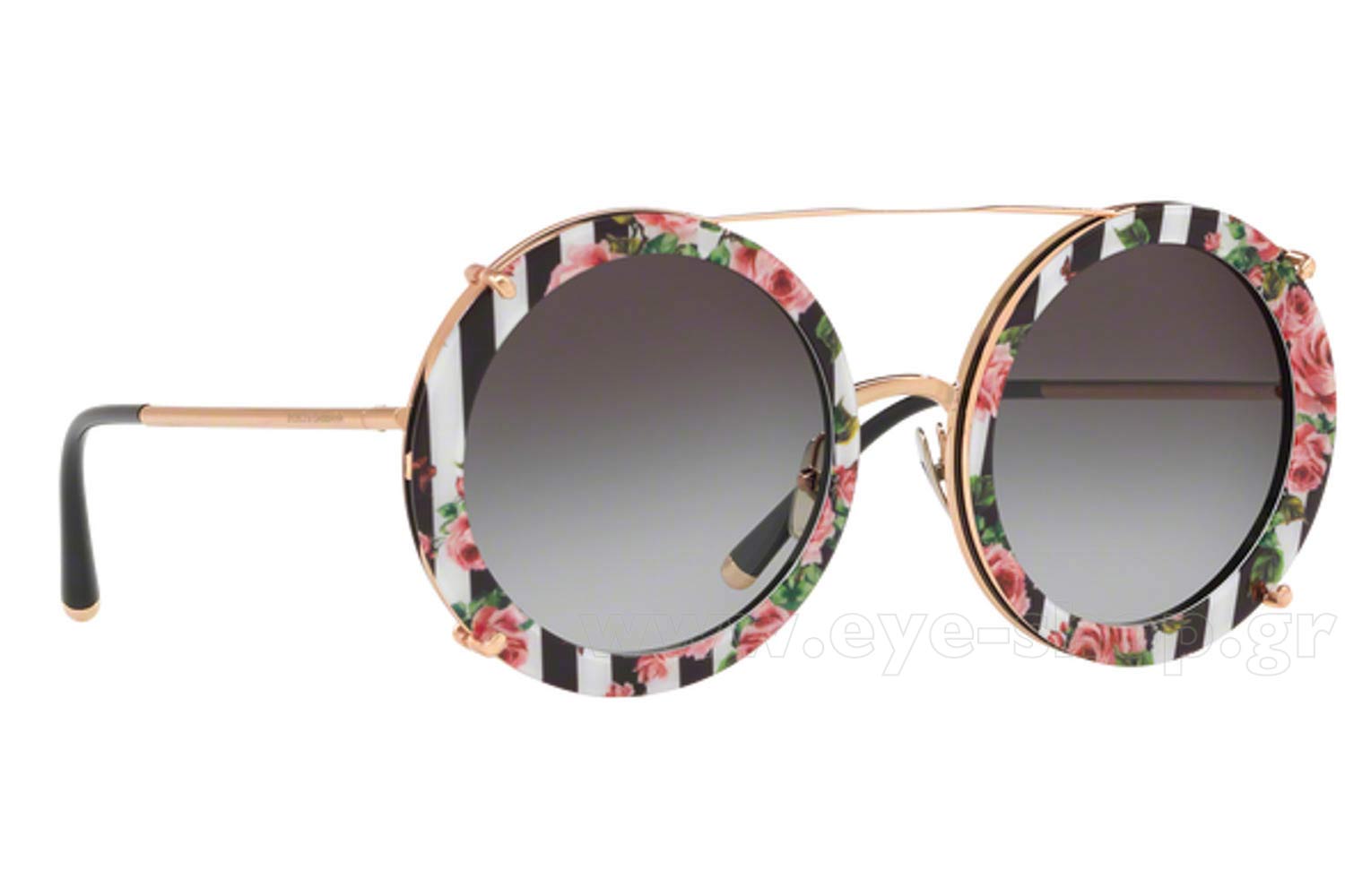 Dolce & Gabbana Pink Floral Round Sunglasses with Dark Lenses Dolce&Gabbana Pink Sunglasses for Women for sale | eBay main image 4