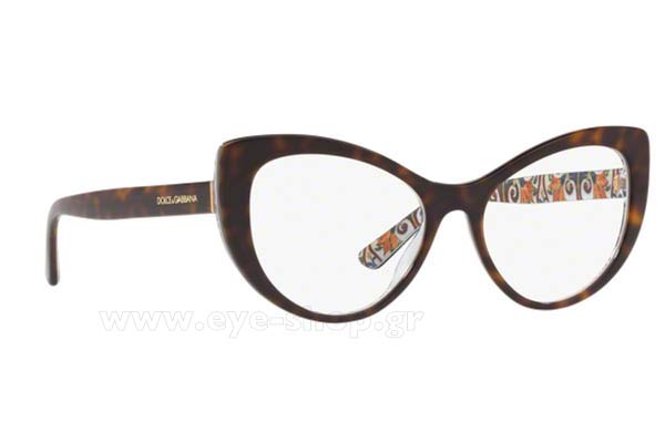 Eyeglasses Dolce & Gabbana DG 3285 3178 HAVANA ON NEW MAIOLICA