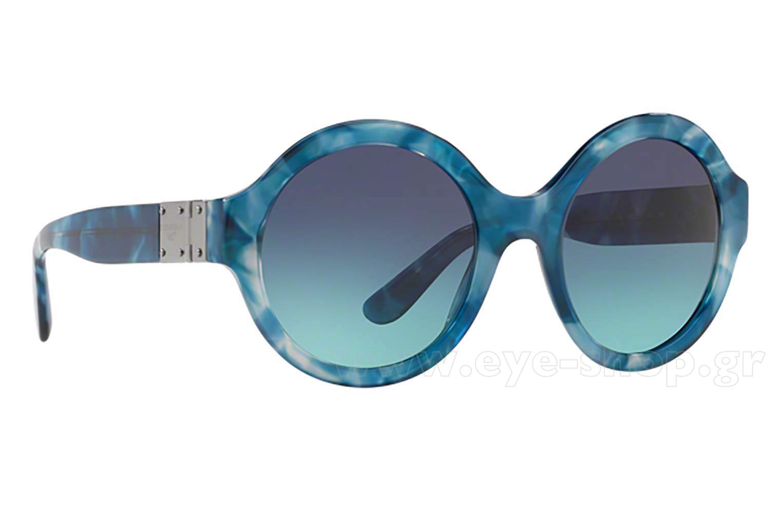 Dolce & Gabbana Round Blue Lens Women\'s Sunglasses Dolce & Gabbana DG6187 Sunglasses 334665 Blue - eye-oo.com main image 4