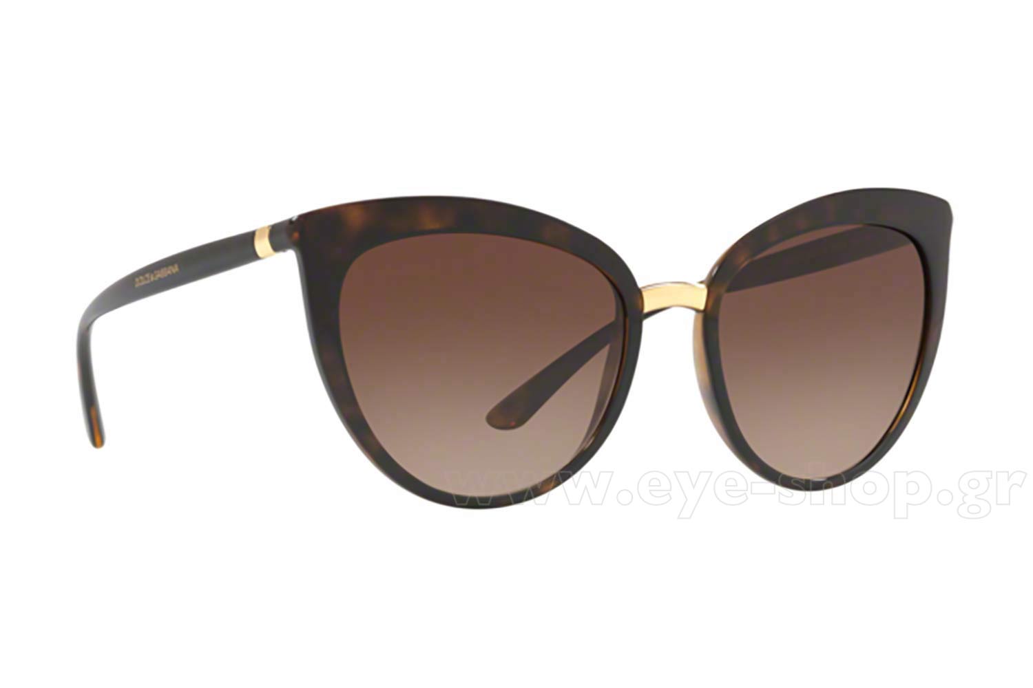New Dolce&Gabbana DG6193U 502/13 Brown Women Oversized Sunglasses Dolce&Gabbana Brown Plastic Frame Sunglasses for Women for  main image 3