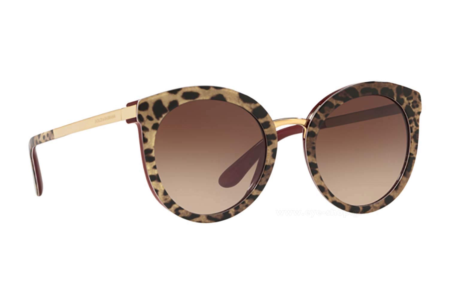 DOLCE & GABBANA - DG4268 Round Sunglasses - Bordeaux/Gold Sunglasses DOLCE & GABBANA DG 4268 (502/13) DG4268 VG4268  main image 2