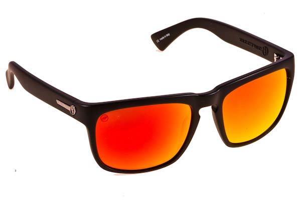 Sunglasses Electric KNOXVILLE Mat Blk Melanin Red Mirror