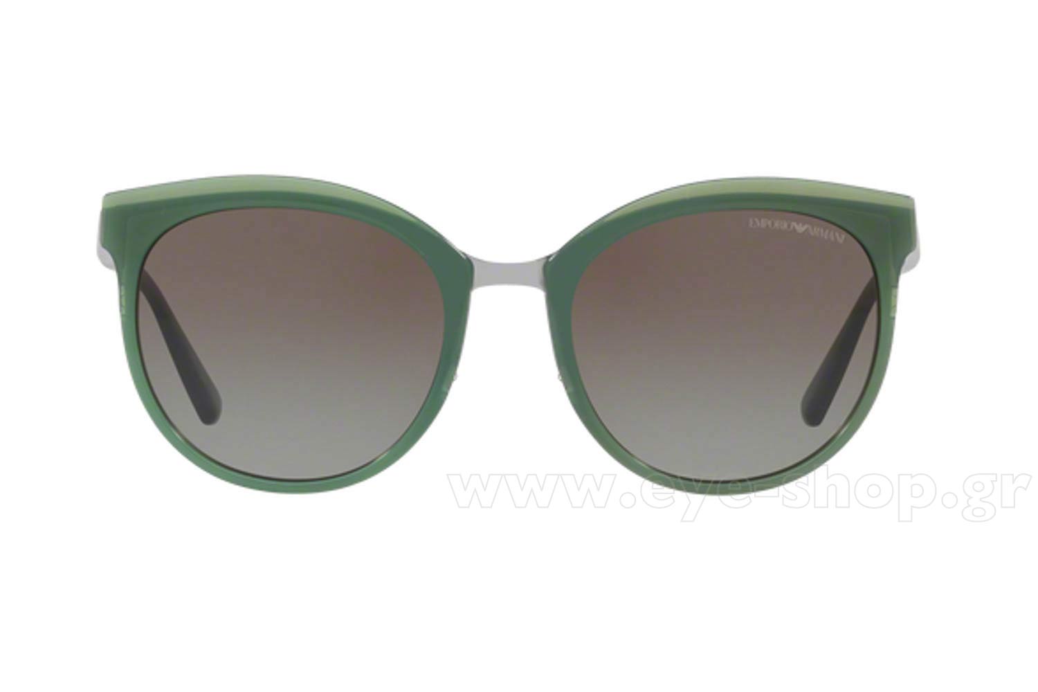 Emporio Armani EA 2055 3206/8E 55 Womens Oval Sunglasses Sage EMPORIO ARMANI 2055 32068E 55 | SUNGLASSES Women EyeShop main image 2