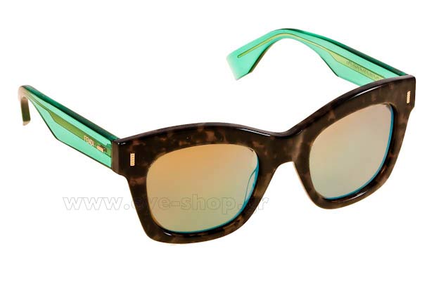 Sunglasses Fendi FF 0025S 7OF3U GRY GREEN (KAKI SP BLU)