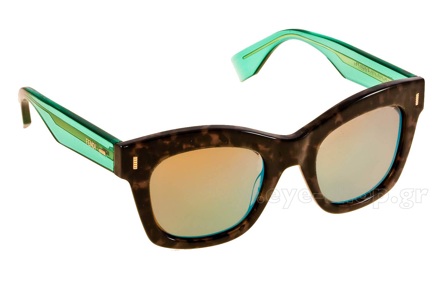 FENDI FF 0025S 7OF3U GRY GREEN 50 | SUNGLASSES Women EyeShop
