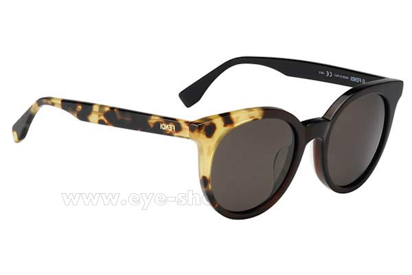 Sunglasses Fendi FF 0064S MXUNR 	BK OLV HV (BROWN GREY)