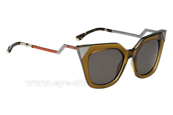 Sunglasses Fendi FF 0060S MSW  (NR)	OLV RTRED (BROWN GREY)