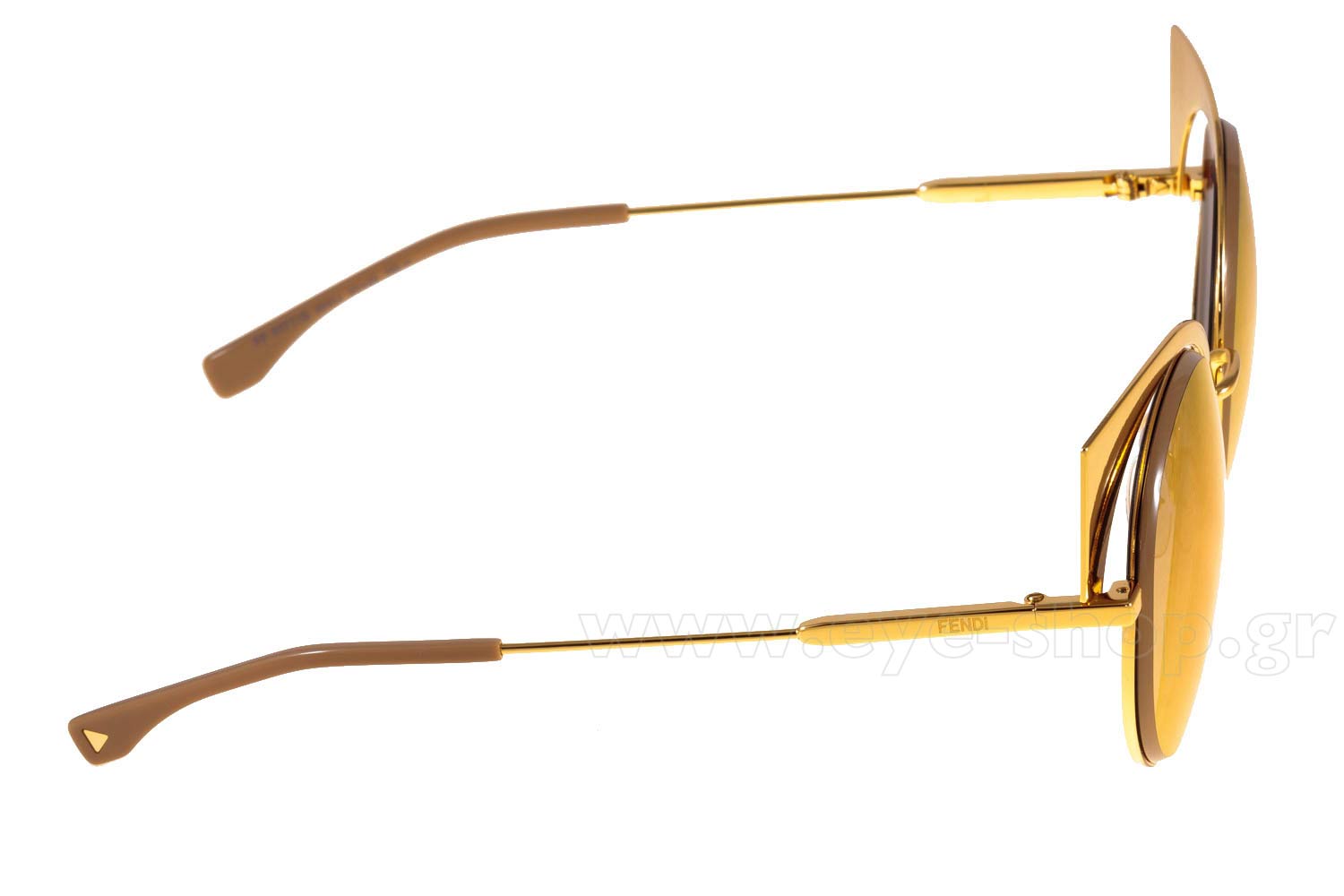 Fendi Eyeshine Cat Eye Sunglasses FF0177S Z5D 0J 53 FENDI FF 0177 S EYESHINE 001 (OJ) YELL G 55 | SUNGLASSES  main image 2