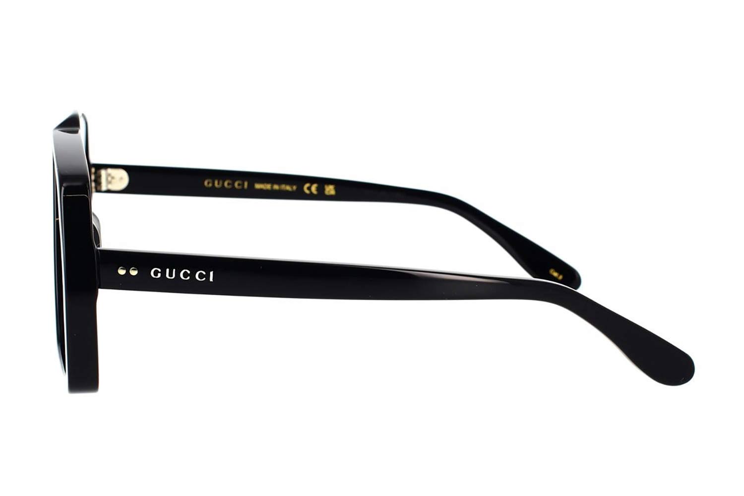 NEW GUCCI SUNGLASSES UNISEX BLACK EYEWEAR GUCCI GG1369S 001 Gucci GG1369S 001 Sunglasses Black/Grey Square Shape 62-9  main image 3