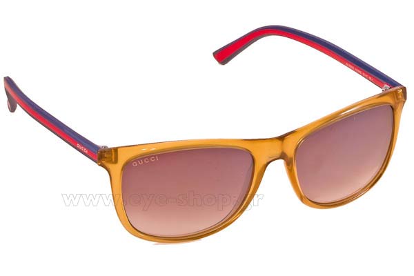 Sunglasses Gucci GG 1055s 0VWNQ OCHR BLRD (BROWN SM SLV)