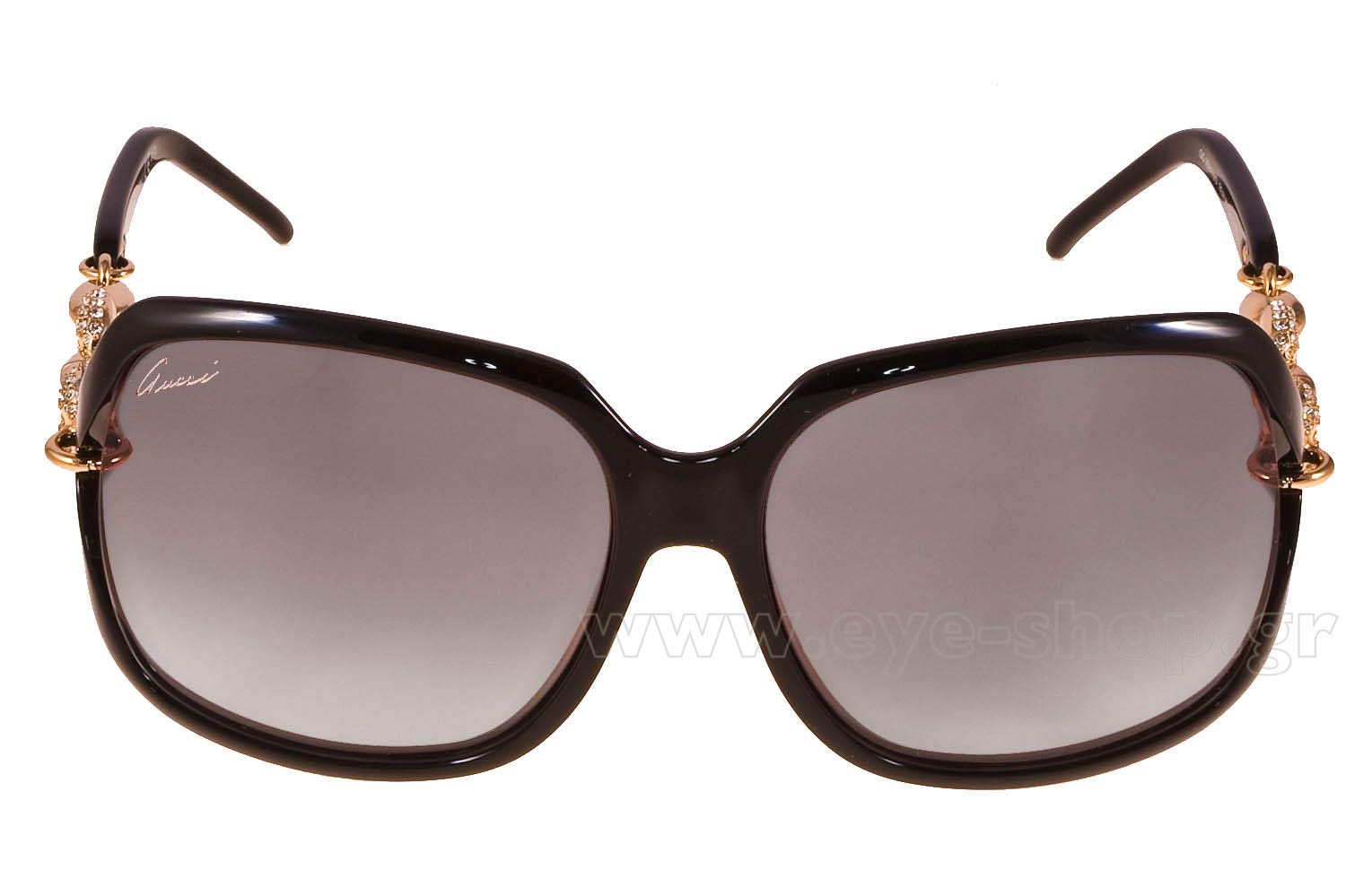 Gucci Dark Sunglasses GG 3584/S Gucci Black GG 3584/S Chain Link Oversized Sunglasses Gucci  main image 2