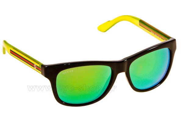 Sunglasses Gucci GG 3709S CHQZ9 BLK LIME (GREEN MULTILAYE)