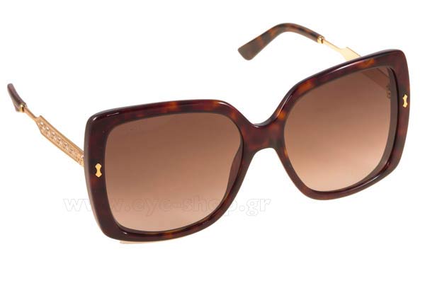 Sunglasses Gucci GG3843S ANTHA 	DKHVN GLD (BRWN SF)