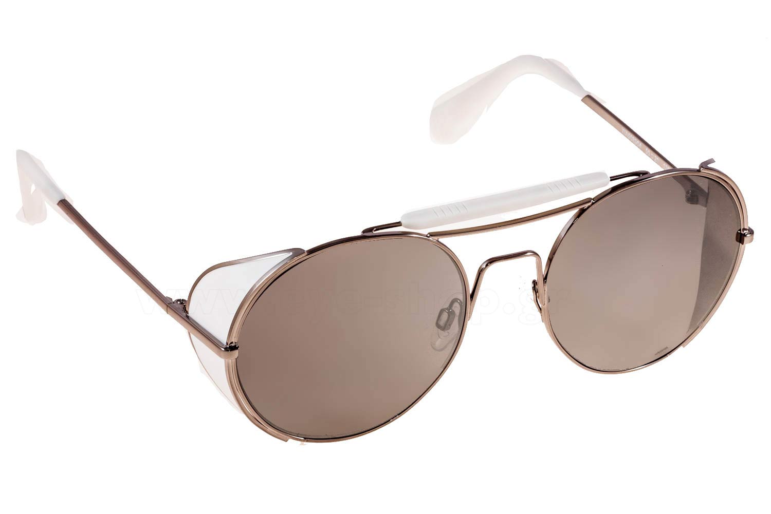 ILL.I OPTICS Mirrored Silver Sunglasses Mens Air Force Iconic Oversized Mirror Lens Metal Rim  main image 2
