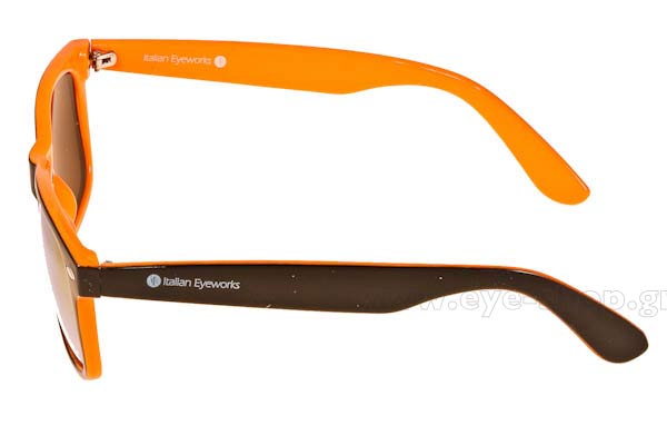 Italian Eyeworks model IE2034 color BlackOrange OrangeMirror