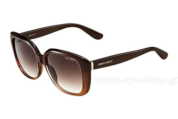 Jimmy Choo model LALLY S color 2PIFM BRWGL BRW (BROWNVIOLET SF)