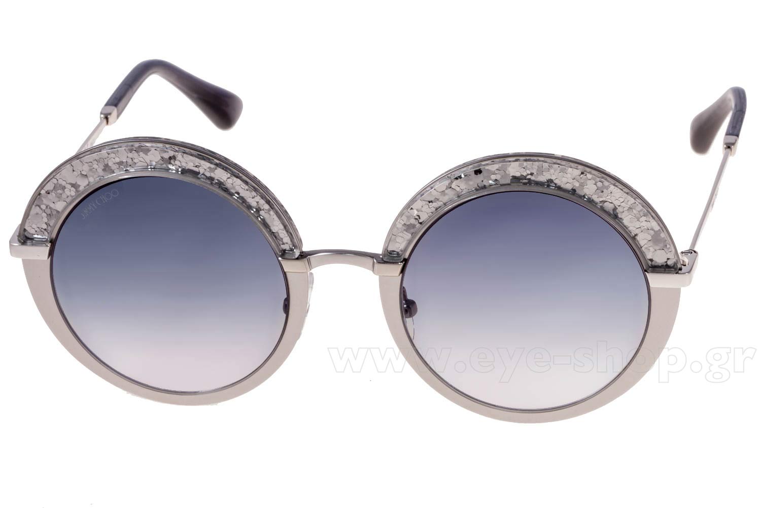 Jimmy Choo Glitter Blue and Gold Sunglasses Sunglasses Jimmy Choo JC5005 | Free Shipping | Glasses.com® main image 3
