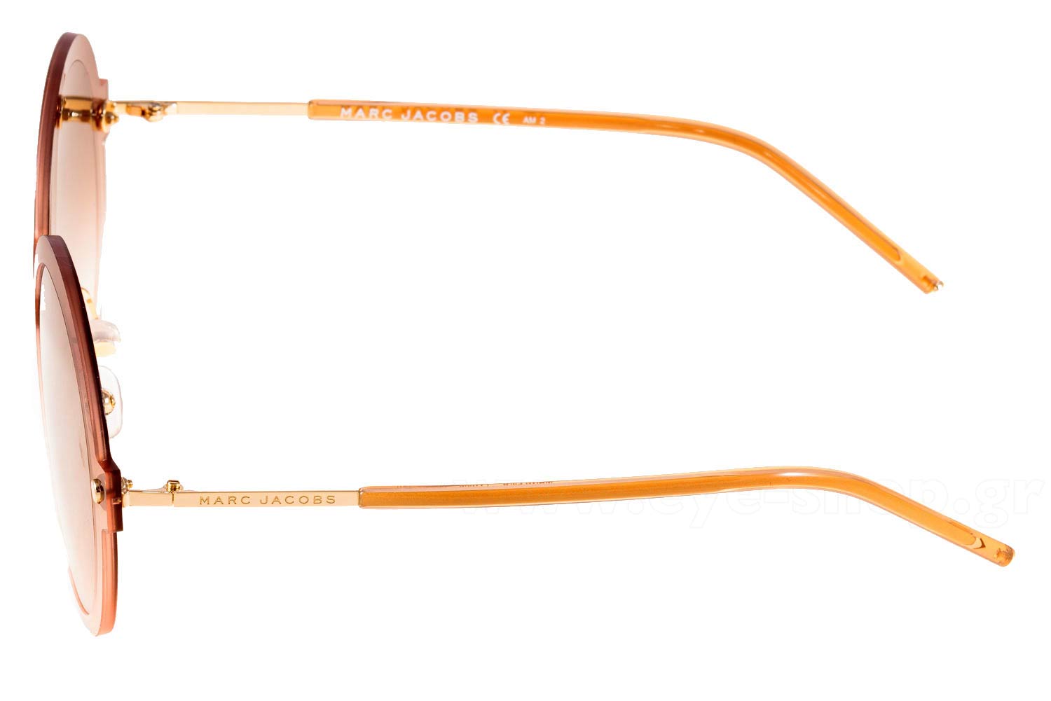 Marc Jacobs 29/S Gradient Brown Pink Round Sunglasses Marc Jacobs Pink Frame Round Sunglasses for Women for sale  main image 3