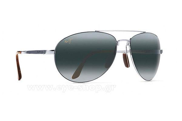 Sunglasses Maui Jim PILOT 210-17 - Gray double gradient mirror Polarized Plus2