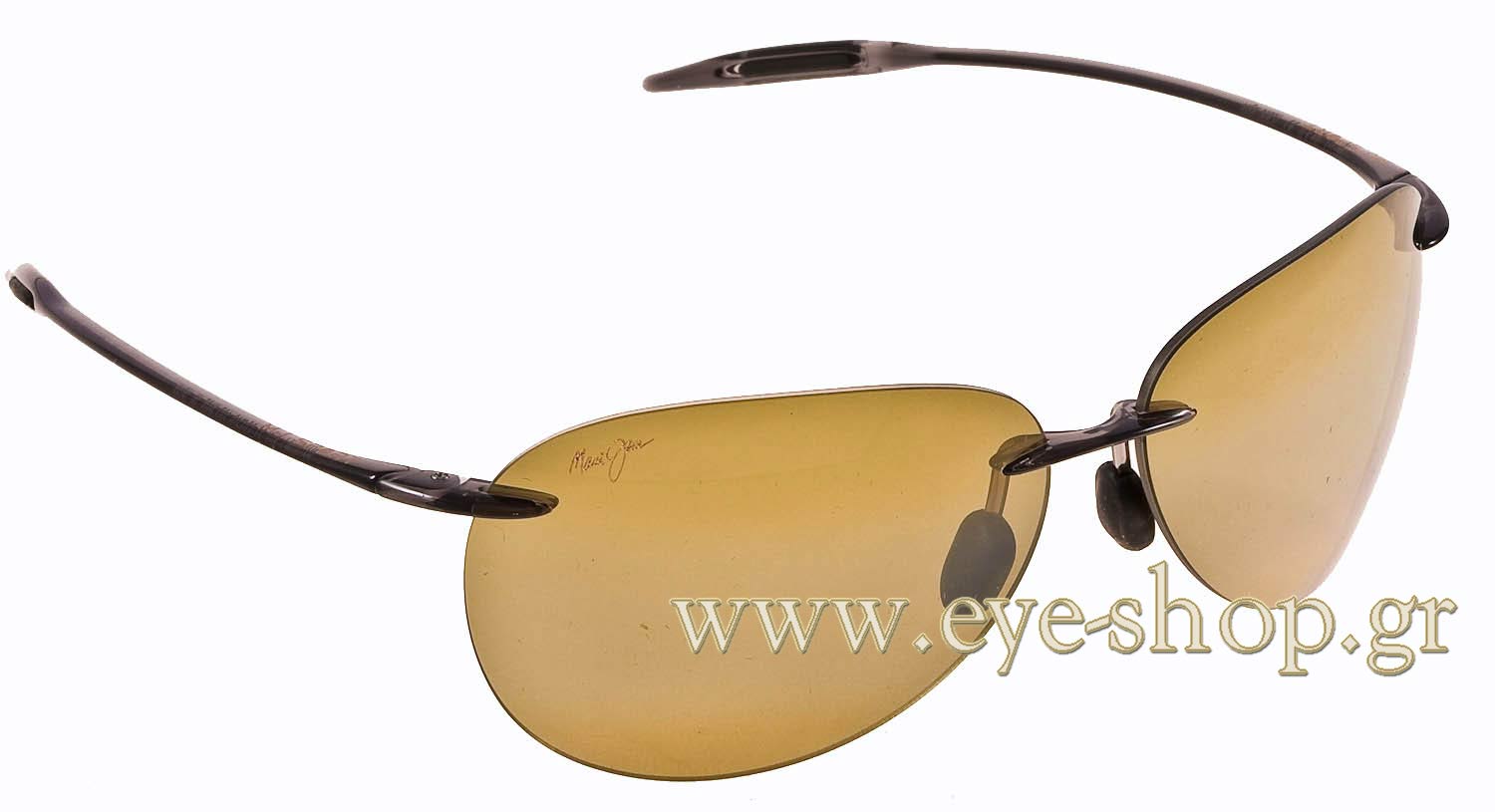 Maui Jim Sugar Beach 421-11 Sunglasses Maui Jim Sugar Beach MJ 421 02 Rimless Sunglasses + Grey  main image 3