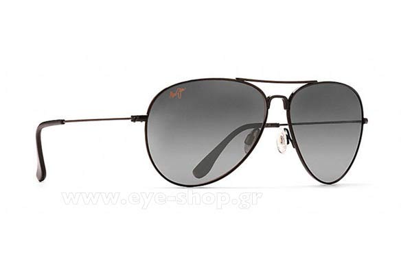 Sunglasses Maui Jim MAVERICKS GS264-02 - MauiEvolution Gray double gradient mirror Polarized Plus2 Titanium