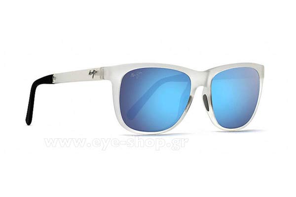 Sunglasses Maui Jim TAIL SLIDE B740-05CM Frosted Crystal  Blue Hawaii