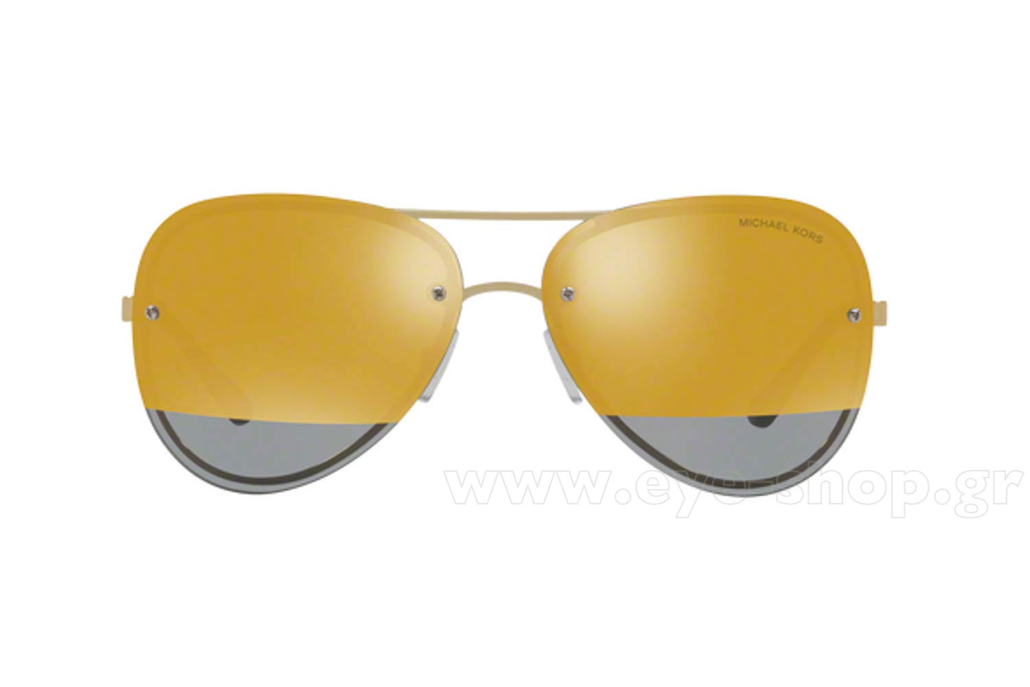 michael kors gold mirrored aviator sunglasses