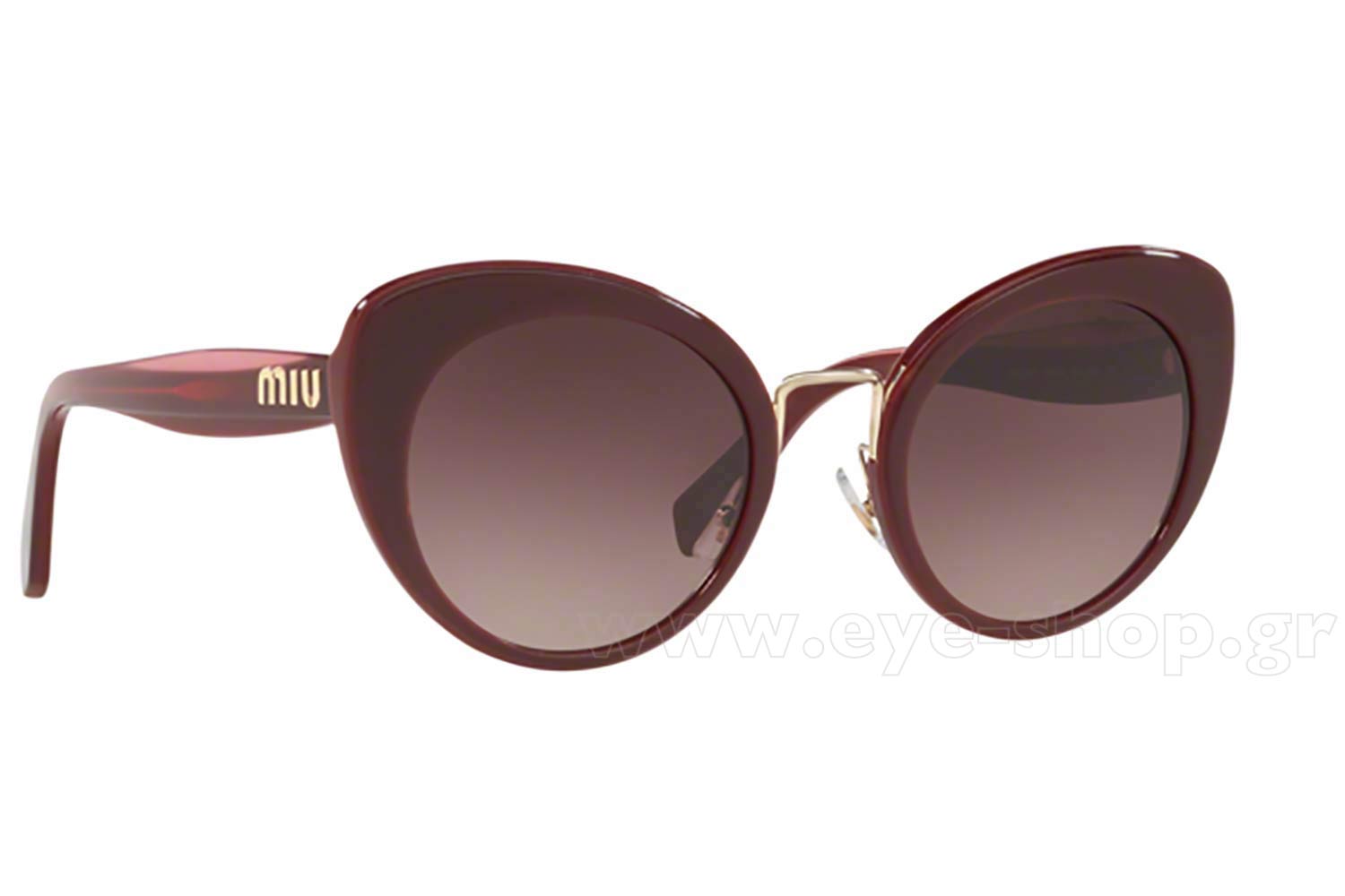 Miu Miu Women\'s Cat-Eye Sunglasses - Burgundy Miu Miu Cat Eye Red Sunglasses for Women for sale | eBay main image 3