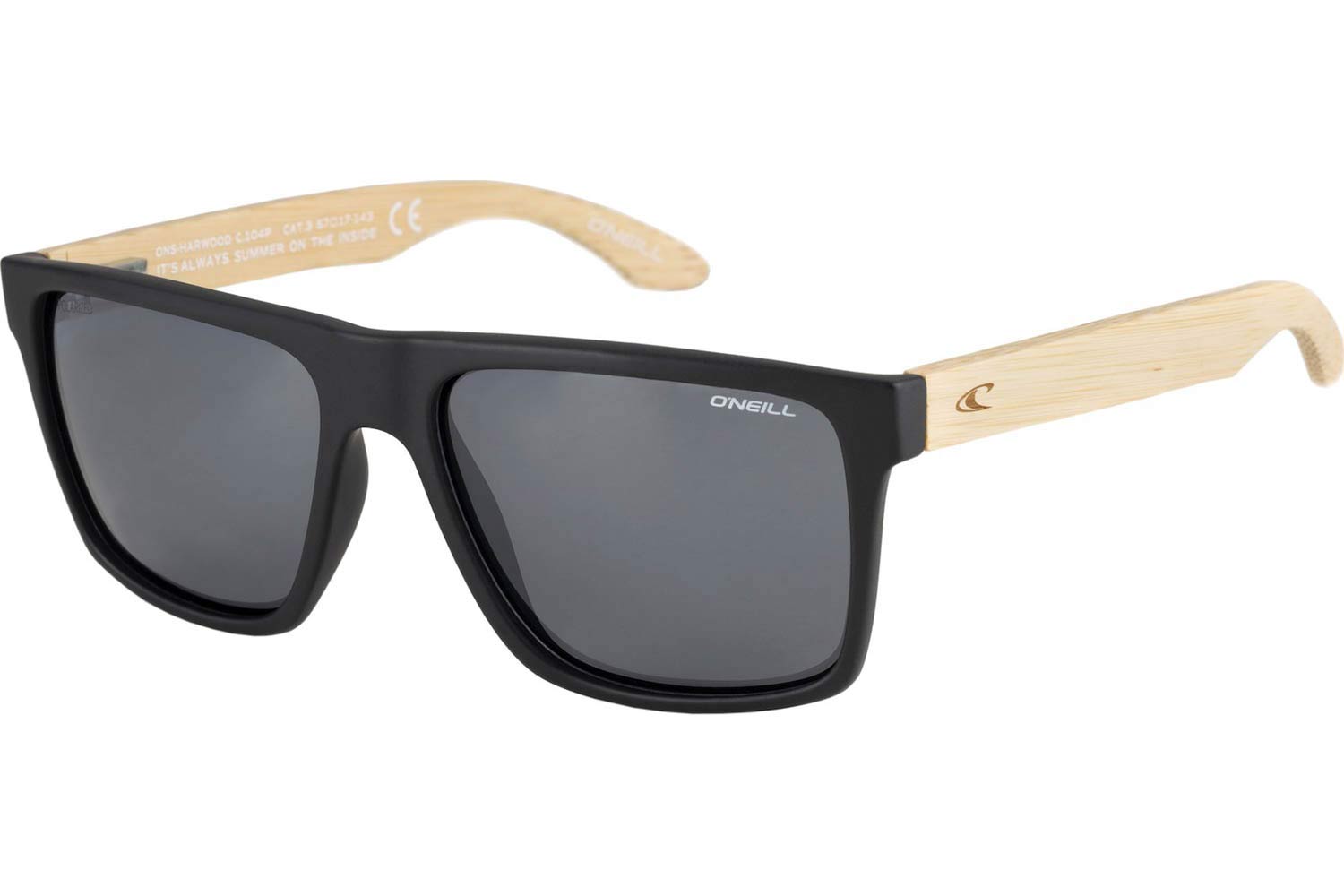 O'Neill Windmills 104P Polarized Sonnenbrille Für Herren – Rechteckig, Grau, UV400 Schutz