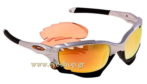 Sunglasses Oakley Racing Jacket 9171 11 Silver - Fire Iridium Polarized - Persimmon