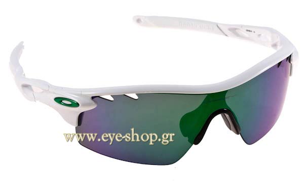 Sunglasses Oakley Radarlock 9182 03 Polished White Jade Iridium - Yellow
