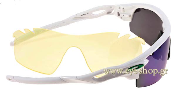 Oakley model Radarlock color 9182 03 Polished White Jade Iridium - Yellow