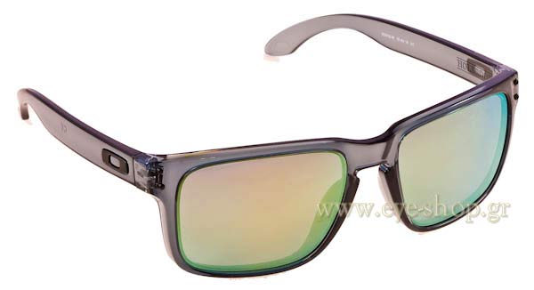 Sunglasses Oakley Holbrook 9102 46 Crystal Black - Emerald Iridium