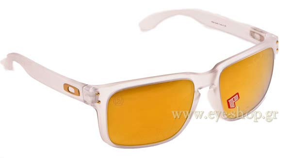 Sunglasses Oakley Holbrook 9102 42 Polarized Gold Series shaun White - Clear- 24kGold Iridium