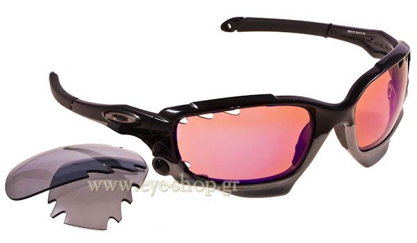Sunglasses Oakley Racing Jacket 9171 9171 05 VR28 blue ridium  - Light Gray