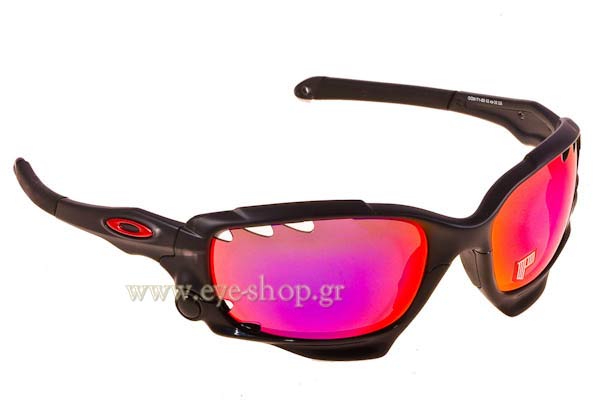 Sunglasses Oakley Racing Jacket 9171 20 Polarized Matte Black OO Red Iridium