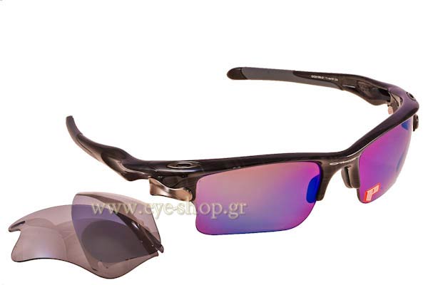 Sunglasses Oakley Fast Jacket XL 9156 21 Black Plaid G30 Iridium Polarized