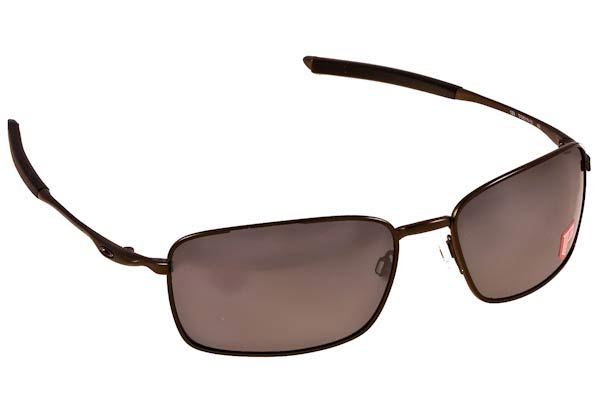 Sunglasses Oakley Ti Square Wire 6016 02 Pewter Black Iridium Polarized