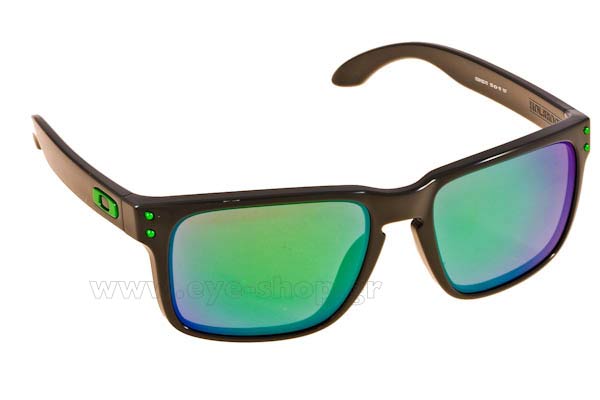 Sunglasses Oakley Holbrook 9102 75 Dkgrey-Jade IridiumToxic Blast Collection