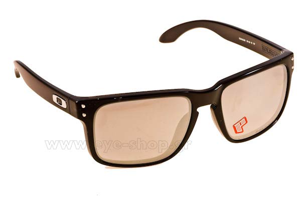 Sunglasses Oakley Holbrook 9102 68 Black Ink Chrome Iridium polarized