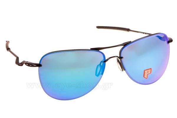 Sunglasses Oakley Tailpin 4086 08 Satin Black Sapphire Irid Polarized