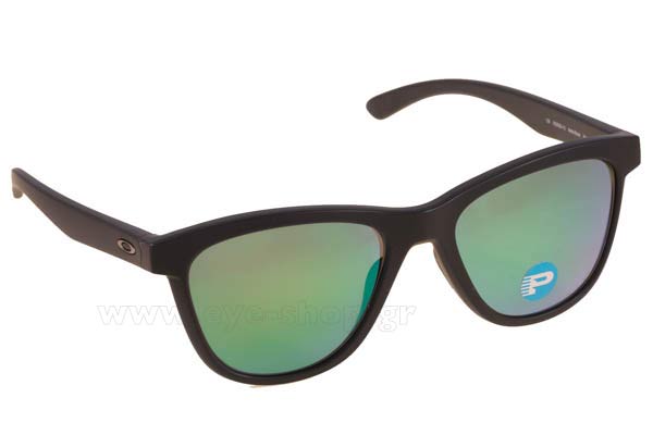 Sunglasses Oakley Moonlighter 9320 12 Jade Iridium Polarized Mt Black