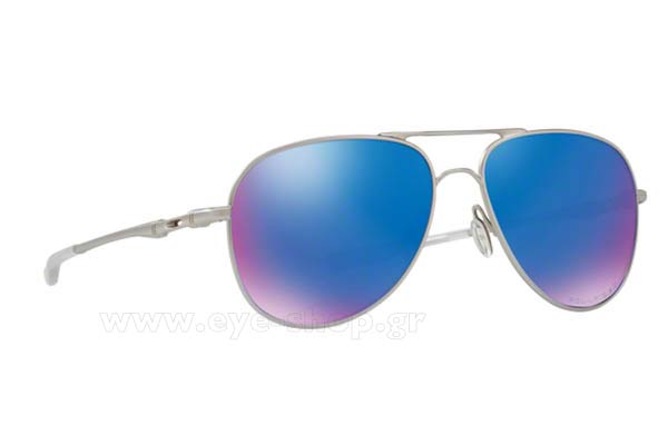 Sunglasses Oakley ELMONT L 4119 07 StnChrome Sapphire Irid Polarized