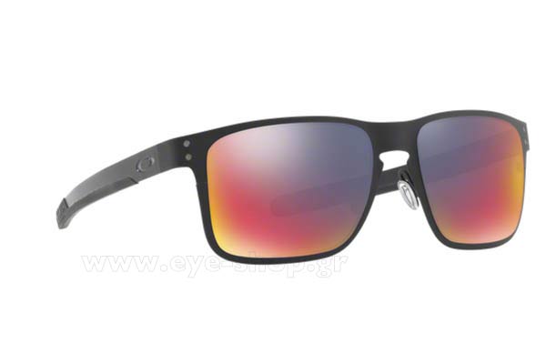 Sunglasses Oakley Holbrook Metal 4123 02 Matte Black Red Iridium