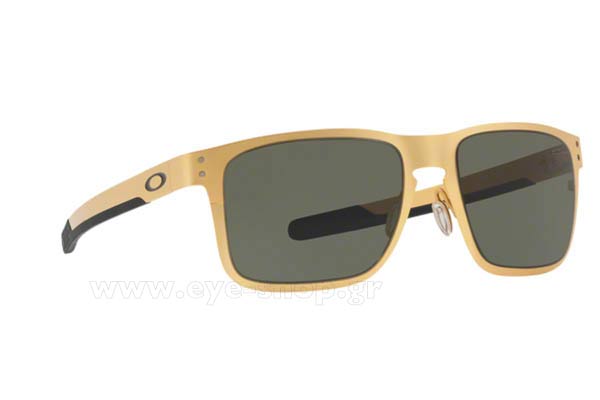 Sunglasses Oakley Holbrook Metal 4123 08 Satin Gold Dark grey