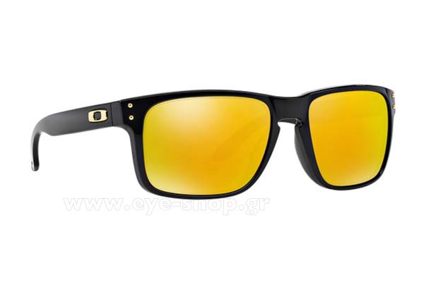 Sunglasses Oakley Holbrook 9102 E3 24k Iridium gold mirror