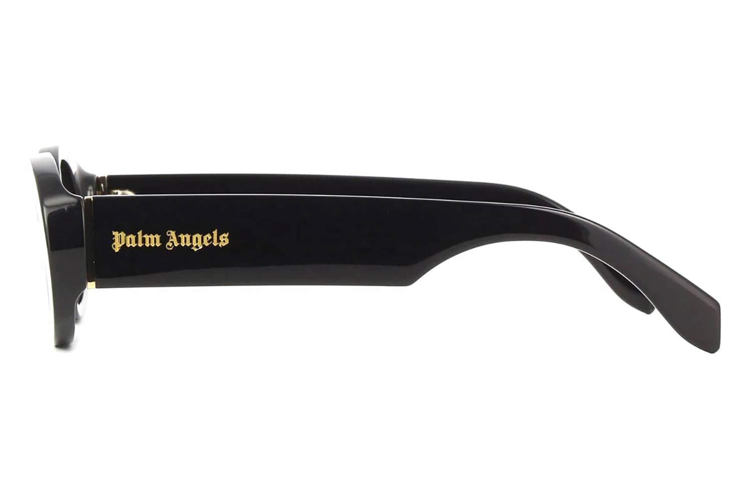 Palm Angels GILROY Sunglasses 1007 Black acetate Oval Sunglasses Palm Angels Peri051 Gilroy 1007 Black  main image 3