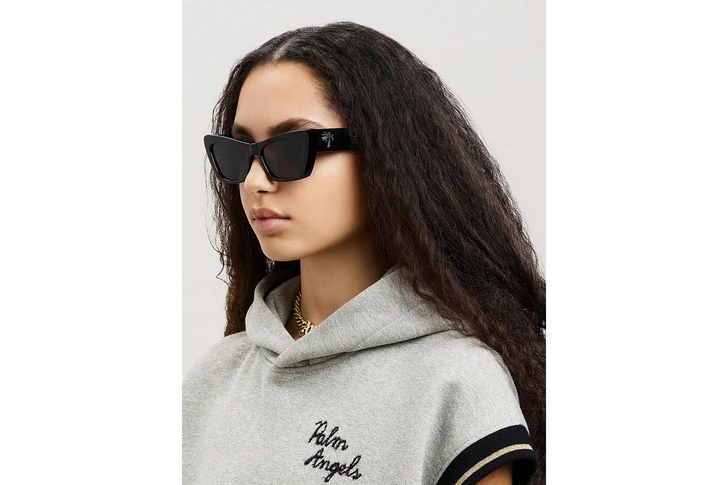Palm Angels REDWOOD Sunglasses 1007 Shiny Black acetate Cat eye PALM ANGELS FAIRFIELD PERI058S 1007 53 | SUNGLASSES Women  main image 2